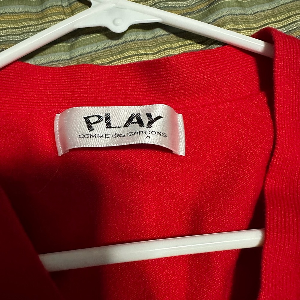 Comme Des Garçons PLAY Red Sweater Authentic - Picture 3 of 5